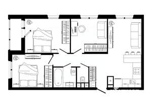 3-к квартира, строящийся дом, 77м2, 16/25 этаж