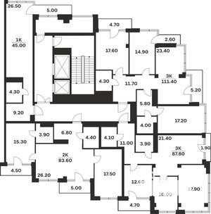 3-к квартира, вторичка, 88м2, 7/9 этаж