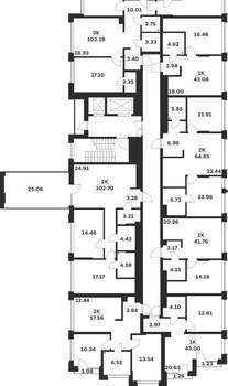1-к квартира, вторичка, 42м2, 9/10 этаж