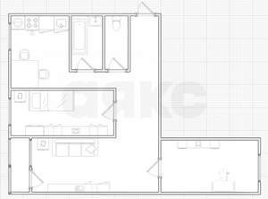 3-к квартира, вторичка, 58м2, 8/9 этаж