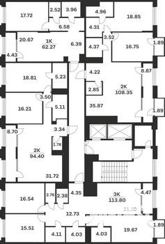 3-к квартира, вторичка, 114м2, 8/10 этаж