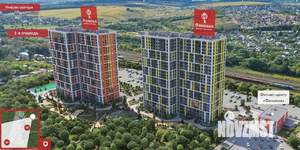 1-к квартира, строящийся дом, 44м2, 2/25 этаж