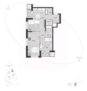 2-к квартира, вторичка, 81м2, 13/21 этаж