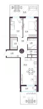 3-к квартира, вторичка, 108м2, 1/10 этаж