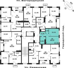 1-к квартира, вторичка, 41м2, 2/4 этаж