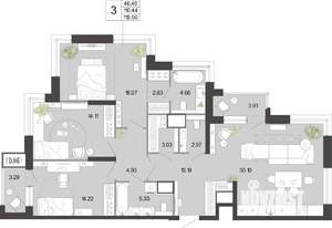 3-к квартира, вторичка, 119м2, 18/21 этаж