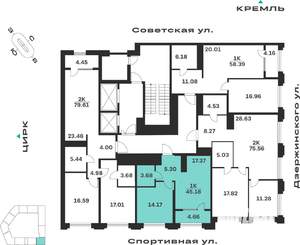 1-к квартира, вторичка, 45м2, 7/10 этаж