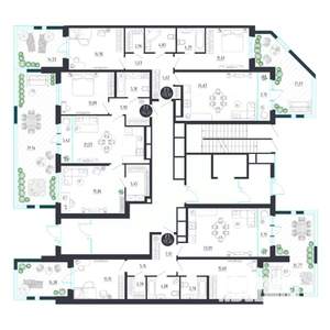 2-к квартира, строящийся дом, 114м2, 1/8 этаж