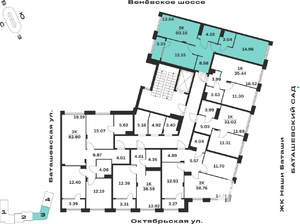 2-к квартира, вторичка, 60м2, 7/15 этаж