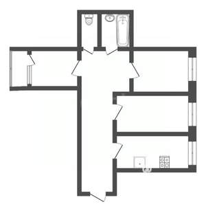 3-к квартира, вторичка, 64м2, 4/9 этаж