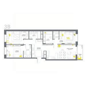 3-к квартира, вторичка, 102м2, 4/17 этаж