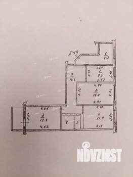 3-к квартира, вторичка, 77м2, 3/10 этаж