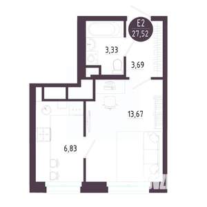 Студия квартира, вторичка, 28м2, 10/10 этаж