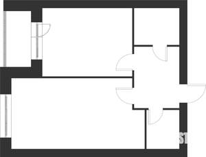 1-к квартира, вторичка, 52м2, 5/5 этаж
