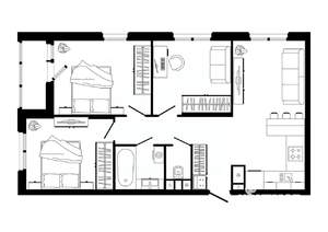 3-к квартира, строящийся дом, 77м2, 3/25 этаж