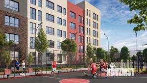 1-к квартира, строящийся дом, 42м2, 1/5 этаж