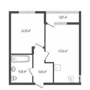 1-к квартира, вторичка, 38м2, 10/14 этаж