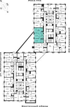 2-к квартира, строящийся дом, 65м2, 2/25 этаж
