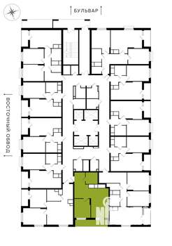 1-к квартира, вторичка, 50м2, 2/25 этаж