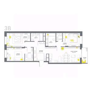 3-к квартира, вторичка, 102м2, 7/17 этаж