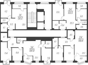 3-к квартира, вторичка, 85м2, 8/24 этаж