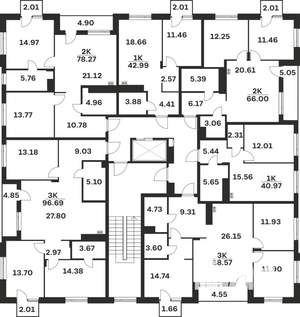 3-к квартира, вторичка, 89м2, 3/4 этаж