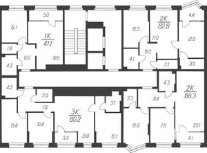 3-к квартира, вторичка, 80м2, 3/24 этаж