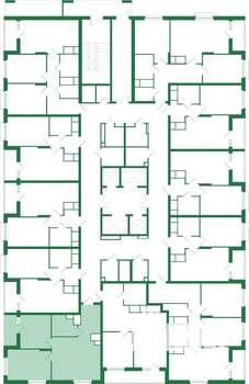 2-к квартира, вторичка, 56м2, 3/25 этаж