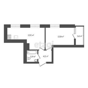 1-к квартира, вторичка, 38м2, 7/9 этаж