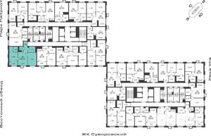 2-к квартира, вторичка, 61м2, 3/25 этаж