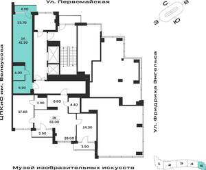 Студия квартира, вторичка, 41м2, 2/9 этаж
