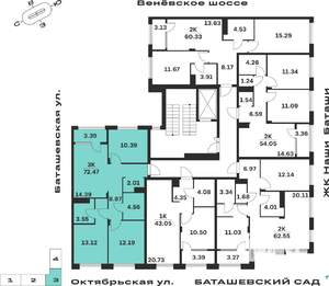 3-к квартира, вторичка, 72м2, 8/15 этаж
