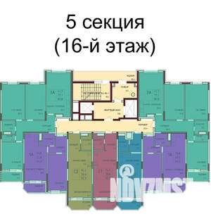 1-к квартира, строящийся дом, 44м2, 16/17 этаж