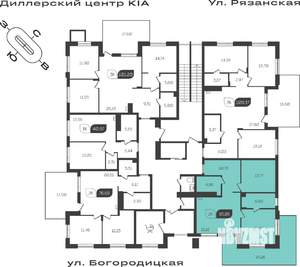 2-к квартира, вторичка, 79м2, 1/4 этаж