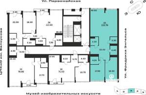 2-к квартира, вторичка, 124м2, 5/9 этаж