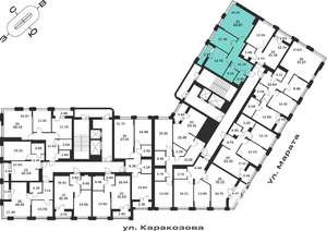 2-к квартира, вторичка, 69м2, 8/15 этаж