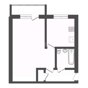 1-к квартира, вторичка, 31м2, 4/5 этаж