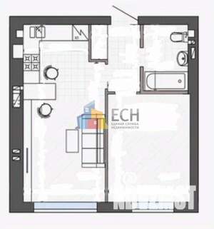 1-к квартира, вторичка, 37м2, 9/9 этаж