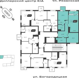 2-к квартира, вторичка, 68м2, 2/4 этаж