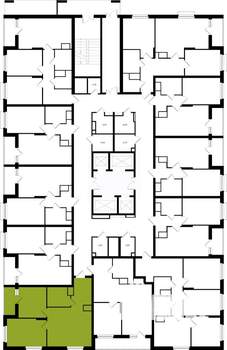 2-к квартира, вторичка, 57м2, 25/25 этаж