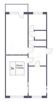 3-к квартира, вторичка, 63м2, 2/5 этаж