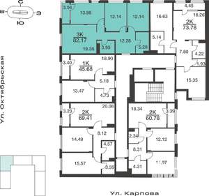 3-к квартира, вторичка, 82м2, 9/9 этаж