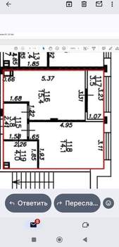 1-к квартира, вторичка, 39м2, 8/8 этаж