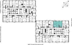 2-к квартира, вторичка, 54м2, 23/25 этаж