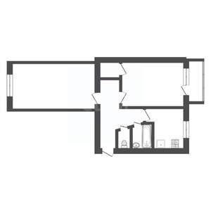 2-к квартира, вторичка, 45м2, 3/5 этаж