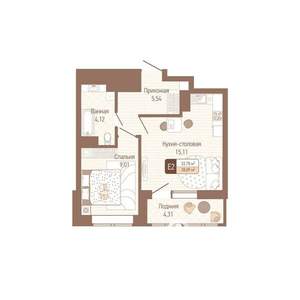 1-к квартира, вторичка, 36м2, 5/14 этаж