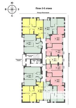 2-к квартира, сданный дом, 57м2, 4/13 этаж