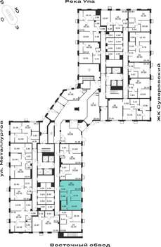 2-к квартира, строящийся дом, 57м2, 1/25 этаж