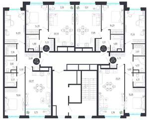 2-к квартира, строящийся дом, 85м2, 4/8 этаж
