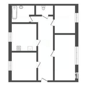 3-к квартира, вторичка, 69м2, 2/4 этаж